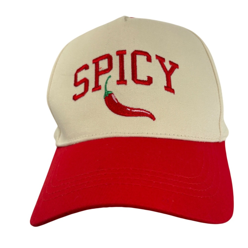 David and Young Spicy Chili Pepper Baseball Cap Red Cream Snapback Hat LCAP5181